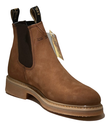 Botin Casual Vestir O Vaquero Cosido Welt Piel Nobuck Rey