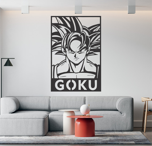 Vinilo Para Pared Decorativo Dragon Ball Z Goku 120x80cm