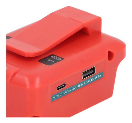 Adaptador De Batería Led Tipo C Con Salida Usb De 200 Lúmene
