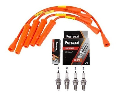 Cables Y 4 Bujias Corta Larga Ferrazzi Renault 6 12 18 70/..