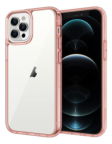 Funda Jetech Para iPhone 12 Pro Max Clear N Rose Gold