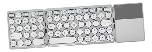 Teclado Inalámbrico Plegable De 64 Teclas Para Plata