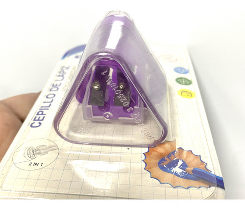 Sacapuntas Doble Con Depósito Triangular Escolar