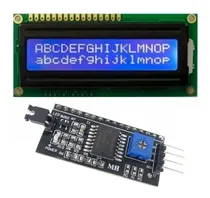 Comprar Display Lcd 16x2 1602 Com Back Azul + Modulo I2c Pic Arduino