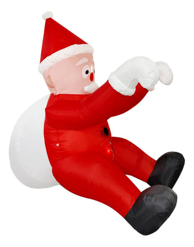 Papá Noel Inflable Grande Para Colgar De Navidad De 6,56