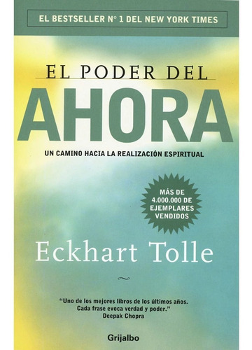 Imagen 1 de 1 de El Poder Del Ahora Un Camino Hacia La Realización Espiritual