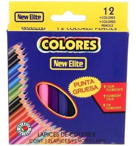Lapices De Colores Cortos X12 