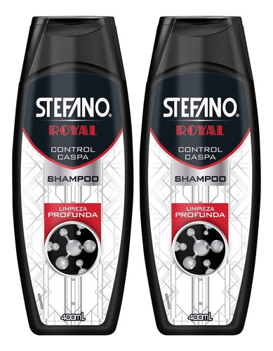2 Shampoo Stefano Royal Control Caspa 400ml