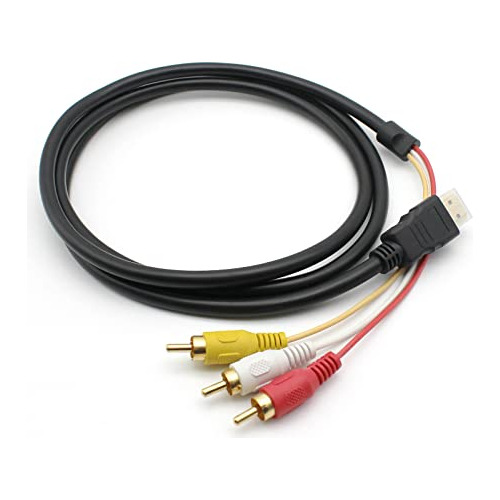 Cable Hdmi A Rca 1080p Hdmi Macho De 5 Pies A 3-rca Video Au