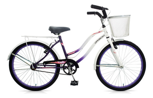 Bicicleta Gribom Prado Dama R24 C/canasto Y Gardabarros