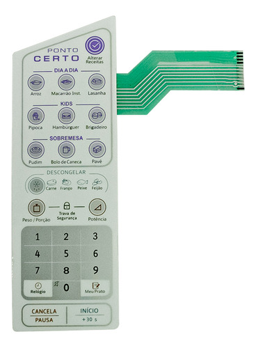 Membrana Teclado Microondas Electrolux Mep41 Mep 41