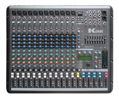 Consola Mezclador De Audio Kmix1204p 12in 800w Kohlt Nuevas