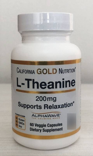 L Theanine Alphawave 200mg 60 Caps Teanina - California Gold