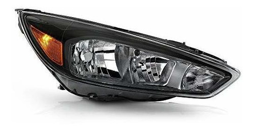 Acanii - Para Ford Focus ******* Bisel Negro Sin Led Drl Hal