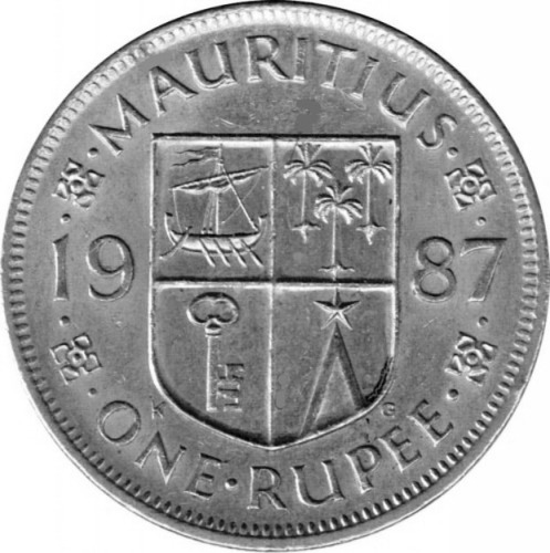 Islas Mauricio Moneda 1 Rupia  Año 1987 Km #55 Sin Circular
