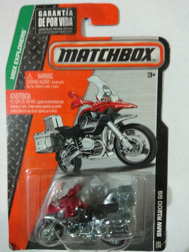 Matchbox Bmw R1200 Gs Moto Roja Mb1