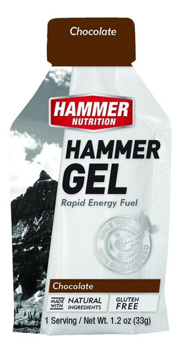 Hammer Gel 33g Energético Con O Sin Cafeína Sabor Chocolate