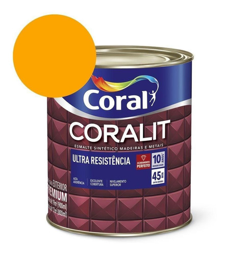 Coral Coralit Ultra Resistência Alto Brilho Amarelo 900ml