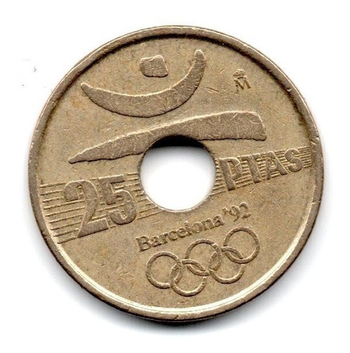 España Moneda 25 Pesetas Año 1991 Juegos Olimpicos Barcelona