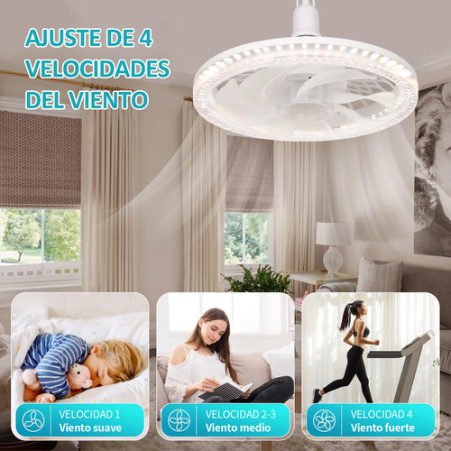 Nuevo Estilo Ventilador De Techo Con Control Remoto Iluminación Ajustable 45w