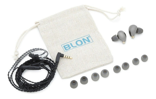 Imagen 5 de 5 de Blon Bl03 Audifonos Con Micro Full Silver Plateado