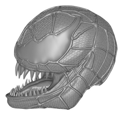 Venom Spiderman Cabeza Custom 1/12 Tipo Marvel Legend
