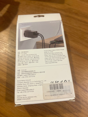 Carregador Gallium Nitride Charger 65w (Usado)