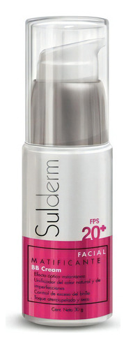 Base de maquillaje en crema Sulderm Sulderm BB Cream matificante facial Bb cream matificante tono piel efecto mate aterciopelado - 30g