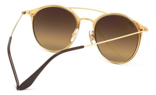Lentes De Sol Rb3546 Round Shape 9009/85 - Talle M Estándar Marron Degrade