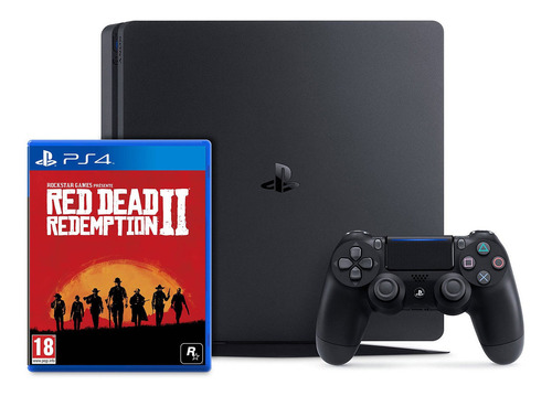 Sony PlayStation 4 Pro 1TB Red Dead Redemption 2  color negro azabache