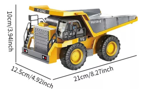 1:24 9ch Vehículo De Camión Volquete Aleación Rc Color Naran