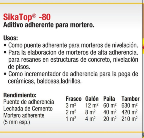 Imagen 4 de 10 de Sika Top 80 Garrafa De 3.8 Litros