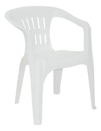 Cadeira Plástica Com Braços Branca Atalaia Tramontina Cor Branco
