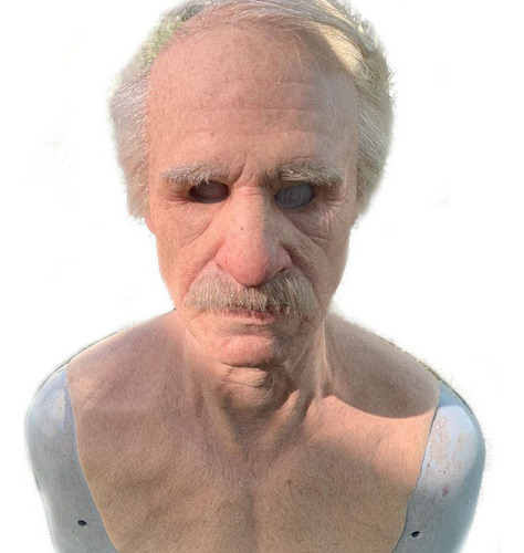 . . Máscara De Anciano, Látex Realista En 3d For Halloween