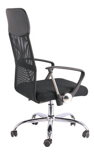 Imagen 2 de 6 de Silla Oficina Negra Mesh Ergonomica Gerencial Importador