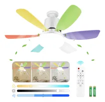 Comprar Ventiladores De Techo Con Control Remoto Lyndnice® 30w Ventilador De Techo Con Luz De 6 Aspas,47cm Ventilador De Techo Con Luz, Lámpara De Ventilador Con Base E27 Adecuado Para Dormitorio\u002Fsalón.