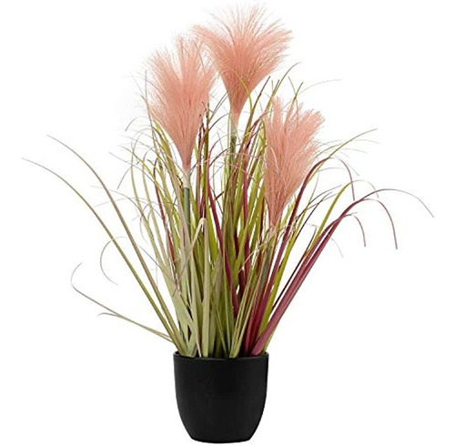 Pequeñas Plantas Falsas 17  Faux Pink Pampas Grass Plants De