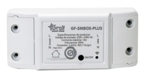 comprar Gralf GF-SMBOX-PLUS interruptor Wifi inteligente 16a inalambrico domotica smart blanco