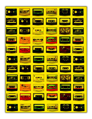 Cassettes!  Lámina Decoupage Autoadhesiva 30 X 42 Cm