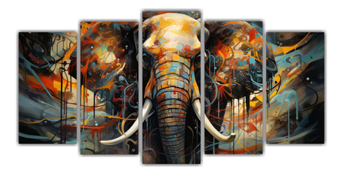 150x75cm Pinturas Abstractas De Elefante En Temática Street