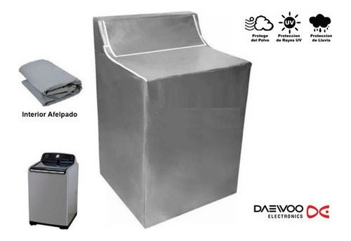 Cubierta Para Lavadora Con Panel Daewoo Dwf-dg1b386cww3 19kg