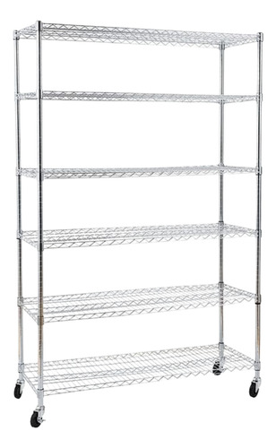 Organizador Cocina 6 Estantes Metalico Con Ruedas 120x45cm