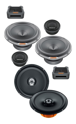 Combo Hertz 6 Polegadas Kit Duas Vias Mille Mpk 165p.3 + Coaxial Dcx 165.3