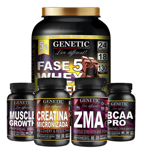 Anabol 5 Crecimiento Muscular Explosivo Eleva Testo Genetic Sabor Chocolate