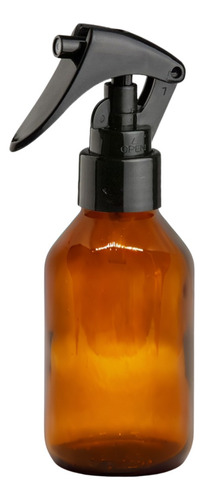 10 Botellas Jarabe 125ml Vidrio Ambar Gatillo Negro