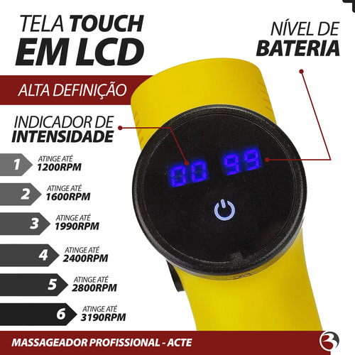 Pistola Massagem Relaxamento Muscular Profissional R16a Acte