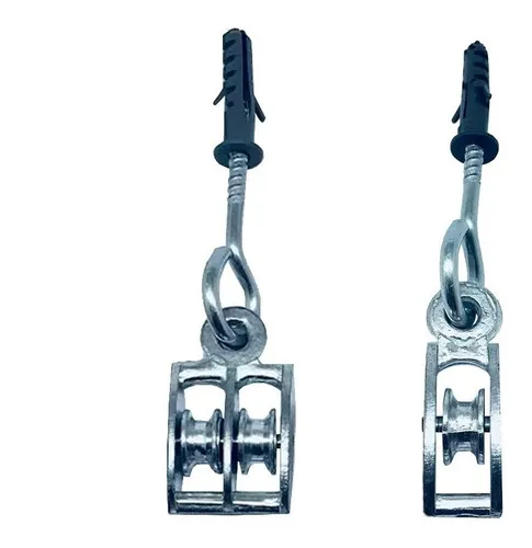 comprar Roldana Em Alumínio Pu002F Varal 2 Carretilha Simples + 2 Duplas