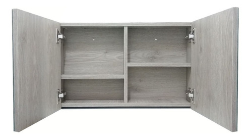 Botiquín Con Espejo Para Baño Gris Fresno Bruma 2 Puertas