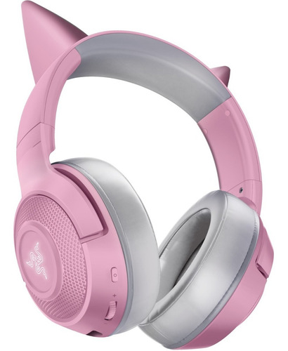 Imagen 3 de 6 de Auriculares Gamer Razer Kraken Bt Kitty Edition Quartz Rosa
