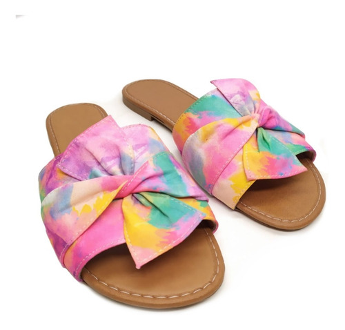 Imagem 3 de 7 de Rasteira Feminina Sandália Chinelo Tie Dye Rasteirinha Mule
